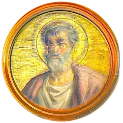 Médaillon en mosaïque d’Étienne Ier, basilique Saint-Paul-hors-les-Murs (Rome)