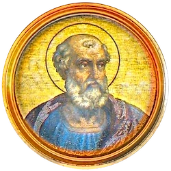 Médaillon en mosaïque d’Eutychien, basilique Saint-Paul-hors-les-Murs (Rome)