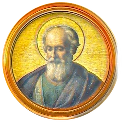 Médaillon en mosaïque d’Eusèbe, basilique Saint-Paul-hors-les-Murs (Rome)