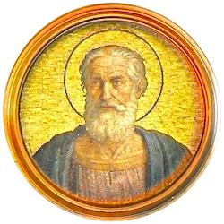 Médaillon en mosaïque d’Anastase Ier, basilique Saint-Paul-hors-les-Murs (Rome)