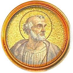 Médaillon en mosaïque de Léon Ier, basilique Saint-Paul-hors-les-Murs (Rome)