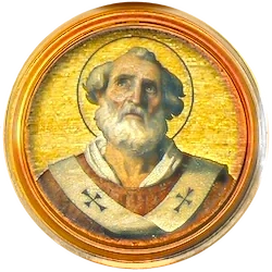 Médaillon en mosaïque d’Hormisdas, basilique Saint-Paul-hors-les-Murs (Rome)