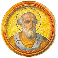 Médaillon en mosaïque de Jean I, basilique Saint-Paul-hors-les-Murs (Rome)