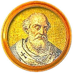 Médaillon en mosaïque de Benoît Ier, basilique Saint-Paul-hors-les-Murs (Rome)