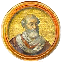 Médaillon en mosaïque de Jean IV, basilique Saint-Paul-hors-les-Murs (Rome)