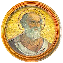 Médaillon en mosaïque de Benoît II, basilique Saint-Paul-hors-les-Murs (Rome)