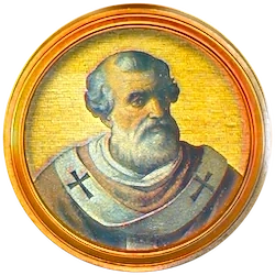 Médaillon en mosaïque de Conon, basilique Saint-Paul-hors-les-Murs (Rome)