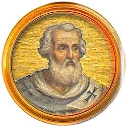 Médaillon en mosaïque de Jean VII, basilique Saint-Paul-hors-les-Murs (Rome)