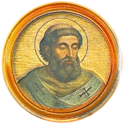 Médaillon en mosaïque de Grégoire III, basilique Saint-Paul-hors-les-Murs (Rome)