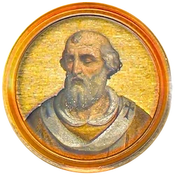 Médaillon en mosaïque d’Étienne II, basilique Saint-Paul-hors-les-Murs (Rome)