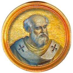 Médaillon en mosaïque d’Étienne IV, basilique Saint-Paul-hors-les-Murs (Rome)
