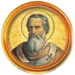 Médaillon en mosaïque de Pascal I, basilique Saint-Paul-hors-les-Murs (Rome)