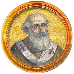 Médaillon en mosaïque de Serge II, basilique Saint-Paul-hors-les-Murs (Rome)