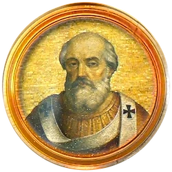 Médaillon en mosaïque d’Adrien II, basilique Saint-Paul-hors-les-Murs (Rome)