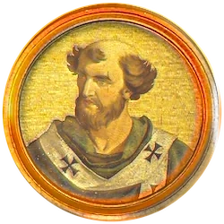Médaillon en mosaïque de Romain, basilique Saint-Paul-hors-les-Murs (Rome)