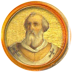 Médaillon en mosaïque de Théodore II, basilique Saint-Paul-hors-les-Murs (Rome)