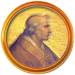 Médaillon en mosaïque de Serge III, basilique Saint-Paul-hors-les-Murs (Rome)