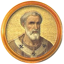 Médaillon en mosaïque de Léon VII, basilique Saint-Paul-hors-les-Murs (Rome)
