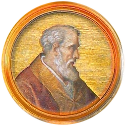 Médaillon en mosaïque de Jean XIII, basilique Saint-Paul-hors-les-Murs (Rome)