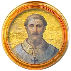 Médaillon en mosaïque de Benoît VI, basilique Saint-Paul-hors-les-Murs (Rome)