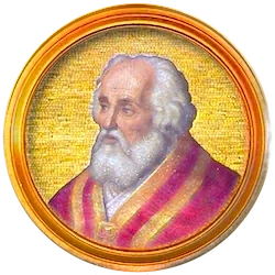 Médaillon en mosaïque de Jean XV, basilique Saint-Paul-hors-les-Murs (Rome)