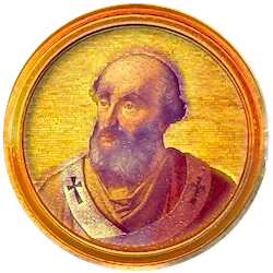 Médaillon en mosaïque de Jean XVIII, basilique Saint-Paul-hors-les-Murs (Rome)