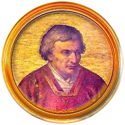 Médaillon en mosaïque de Jean XIX, basilique Saint-Paul-hors-les-Murs (Rome)