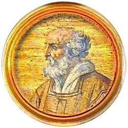 Médaillon en mosaïque de Sylvestre III, basilique Saint-Paul-hors-les-Murs (Rome)