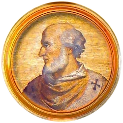 Médaillon en mosaïque de Victor II, basilique Saint-Paul-hors-les-Murs (Rome)