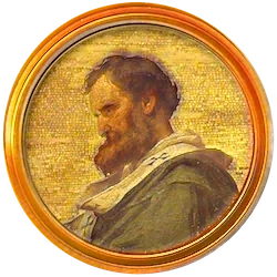Médaillon en mosaïque d’Étienne IX, basilique Saint-Paul-hors-les-Murs (Rome)