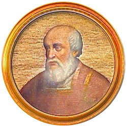 Médaillon en mosaïque d’Honorius II, basilique Saint-Paul-hors-les-Murs (Rome)