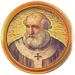 Médaillon en mosaïque de Grégoire IX, basilique Saint-Paul-hors-les-Murs (Rome)