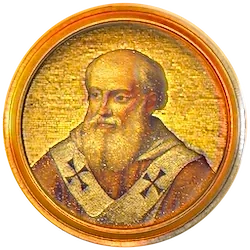 Médaillon en mosaïque d’Innocent IV, basilique Saint-Paul-hors-les-Murs (Rome)