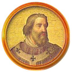 Médaillon en mosaïque d’Urbain IV, basilique Saint-Paul-hors-les-Murs (Rome)