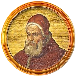 Médaillon en mosaïque de Jean XXI, basilique Saint-Paul-hors-les-Murs (Rome)