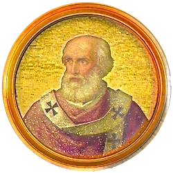 Médaillon en mosaïque de Nicolas III, basilique Saint-Paul-hors-les-Murs (Rome)