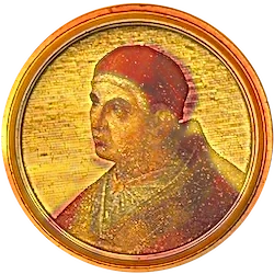 Médaillon en mosaïque d’Honorius IV, basilique Saint-Paul-hors-les-Murs (Rome)