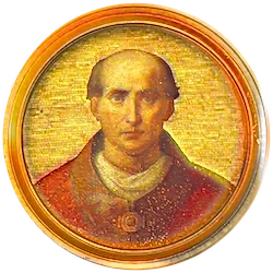 Médaillon en mosaïque de Jean XXII, basilique Saint-Paul-hors-les-Murs (Rome)