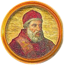 Médaillon en mosaïque de Benoît XII, basilique Saint-Paul-hors-les-Murs (Rome)