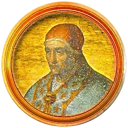 Médaillon en mosaïque d’Innocent VI, basilique Saint-Paul-hors-les-Murs (Rome)
