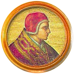 Médaillon en mosaïque de Grégoire XI, basilique Saint-Paul-hors-les-Murs (Rome)