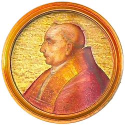 Médaillon en mosaïque de Martin V, basilique Saint-Paul-hors-les-Murs (Rome)