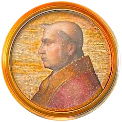 Médaillon en mosaïque de Pie II, basilique Saint-Paul-hors-les-Murs (Rome)