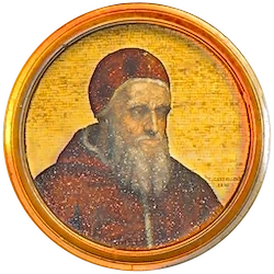 Médaillon en mosaïque de Jules II, basilique Saint-Paul-hors-les-Murs (Rome)