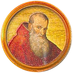 Médaillon en mosaïque de Paul III, basilique Saint-Paul-hors-les-Murs (Rome)