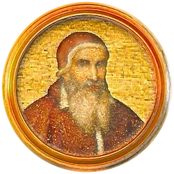 Médaillon en mosaïque d’Urbain VII, basilique Saint-Paul-hors-les-Murs (Rome)