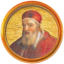 Médaillon en mosaïque de Léon XI, basilique Saint-Paul-hors-les-Murs (Rome)