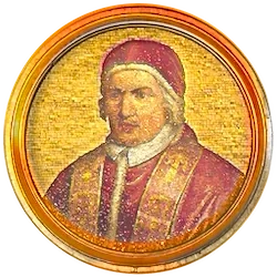 Médaillon en mosaïque de Benoît XIV, basilique Saint-Paul-hors-les-Murs (Rome)